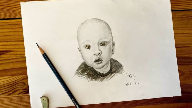 Портрет карандашом лицо мальчика
