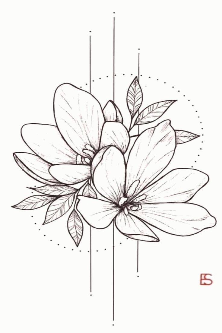 Легкий рисунок для срисовки цветы