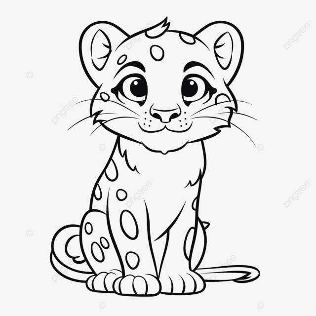 рисунок Мультфильм леопардовый малыш раскраски наброски эскиз вектор PNG , рисунок автомобиля, мультфильм рисунок, детский рисунок PNG картинки и пнг рисунок для бесплатной загрузки