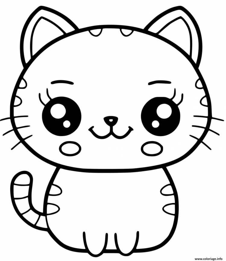 Котик рисунок простой для детей