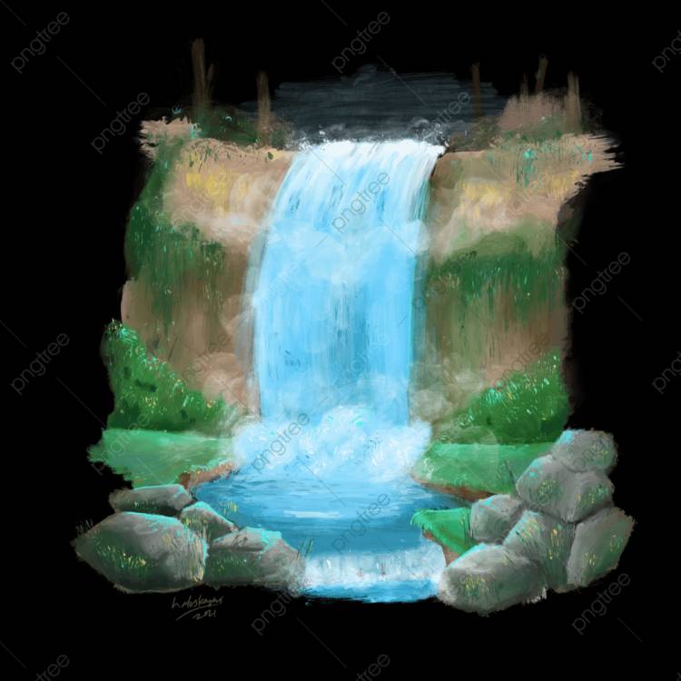 Рисунок водопад для детей