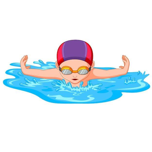 Пловцы во время плавания для спортивных соревнований