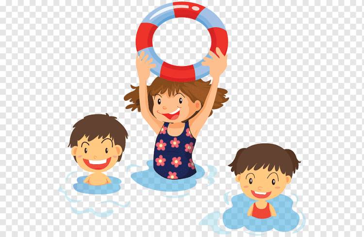 трое детей, улыбающиеся иллюстрации, плавательный ребенок, дети, еда, малыш, плавательный бассейн png