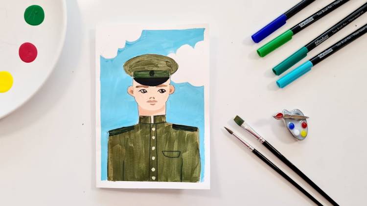 Как нарисовать солдата карандашом поэтапно способ