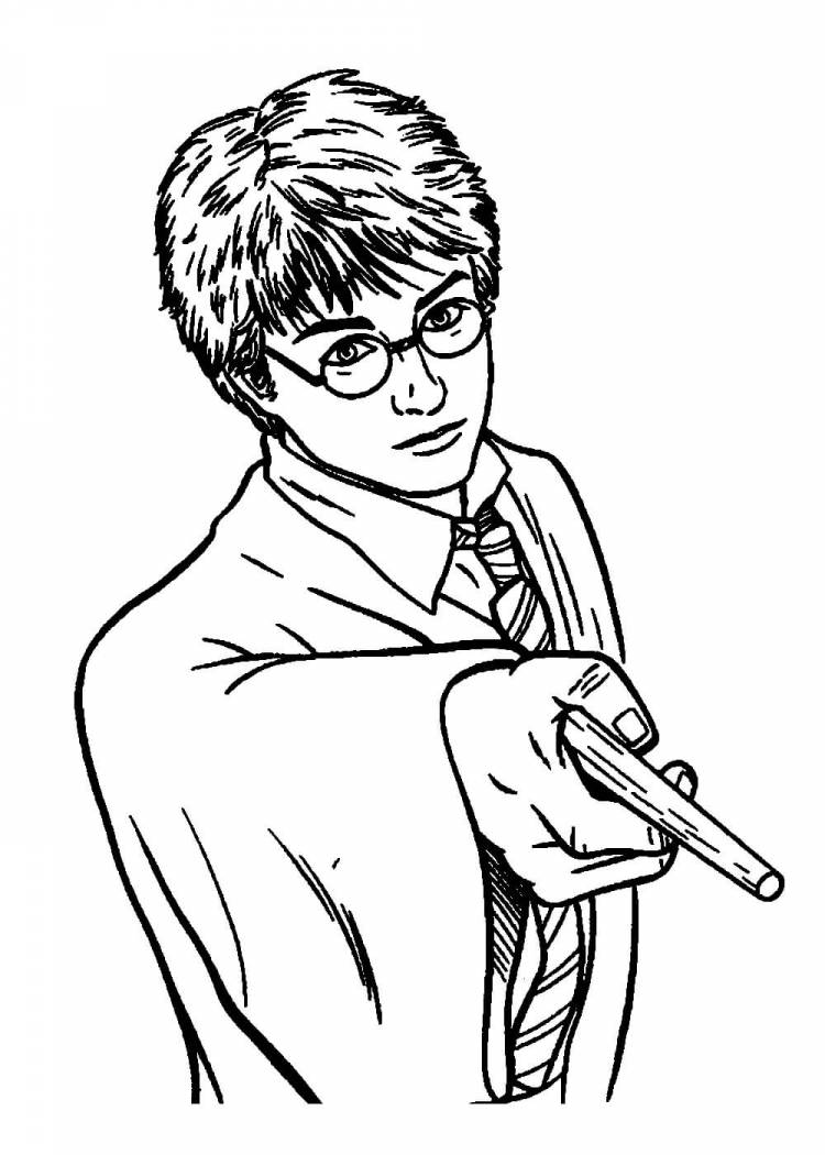 Раскраски Гарри Поттер распечатать или скачать бесплатно в формате PDF
