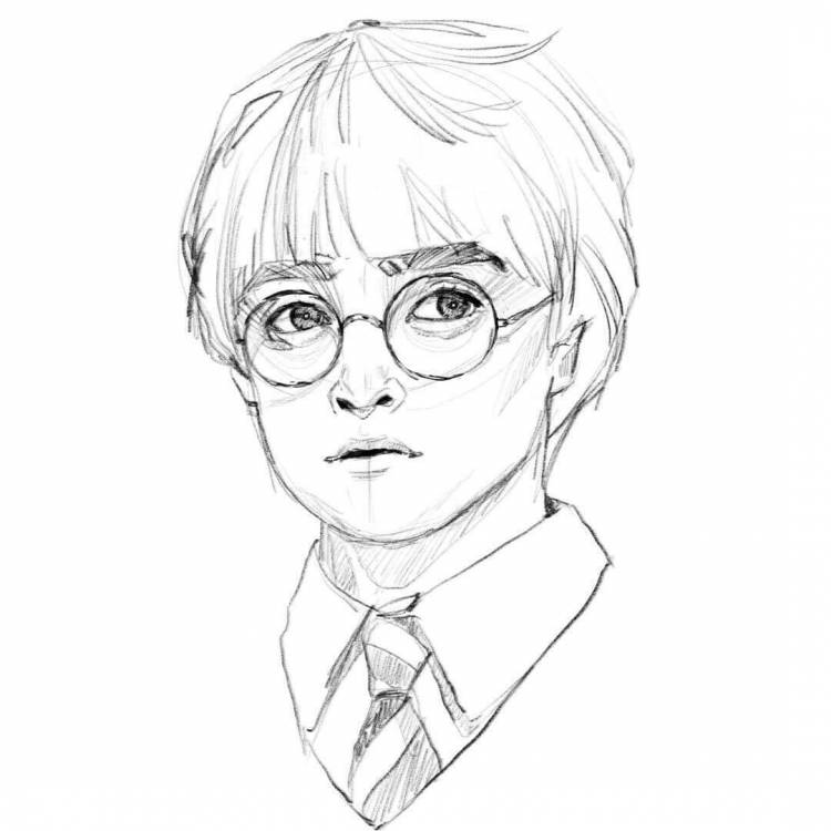 Рисунки карандашом Гарри Поттер для начинающих