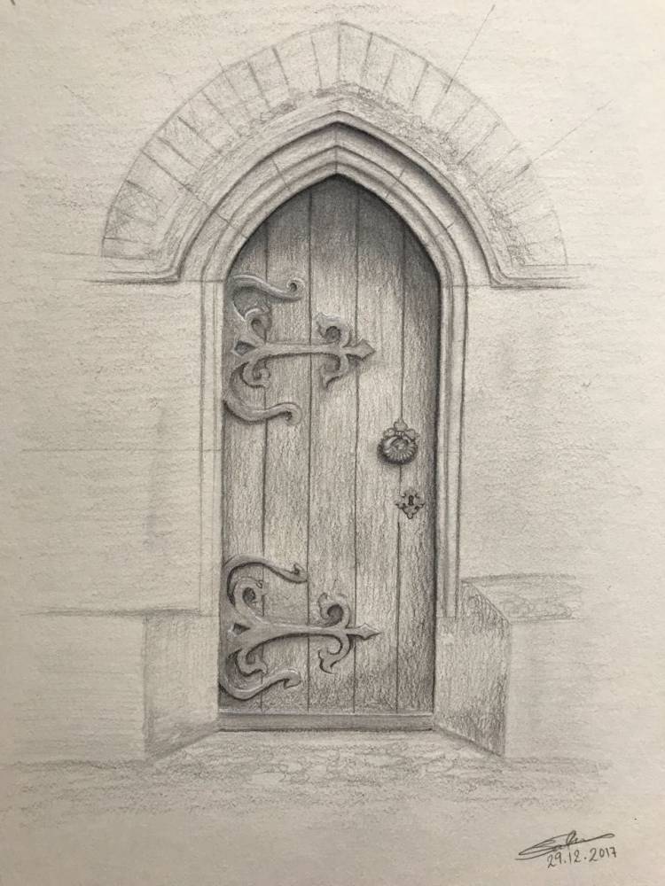 Открытая дверь рисунок