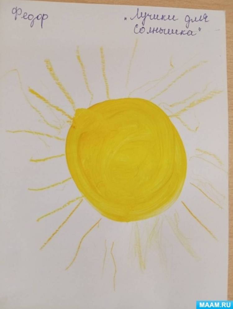 Конспект ОД по рисованию во второй младшей группе «Солнца лучики летят, всё вокруг согреть хотят» 