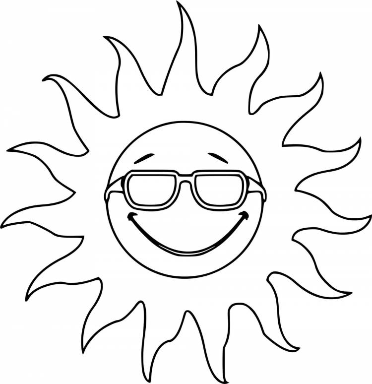 Солнце рисунок карандашом для детей