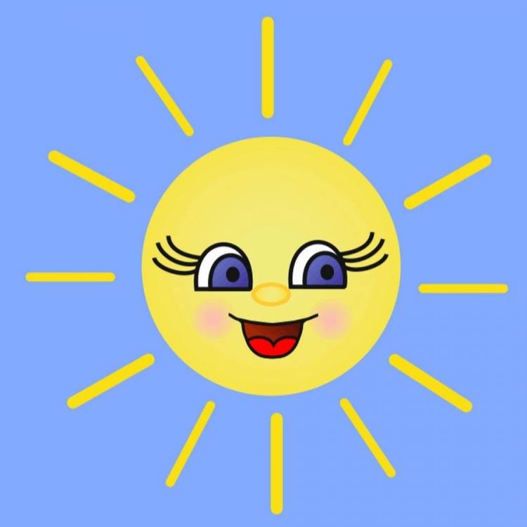 Рисунок солнце с лучами для детей