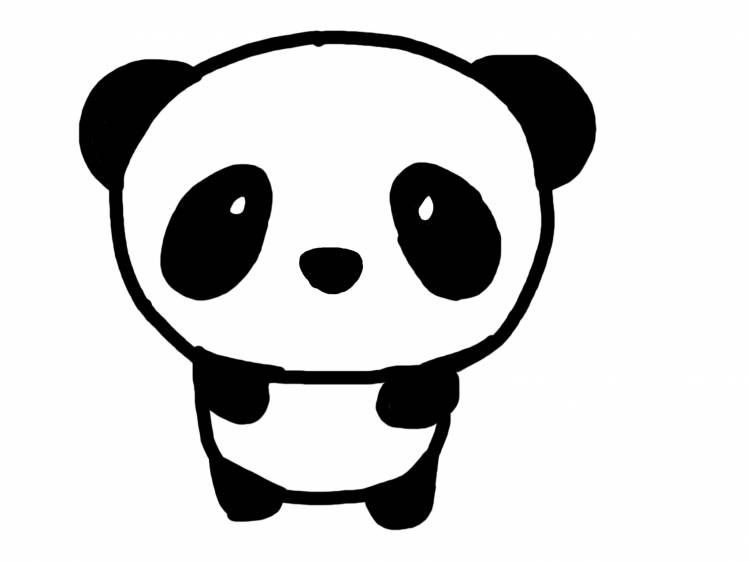Панда рисунок легкий