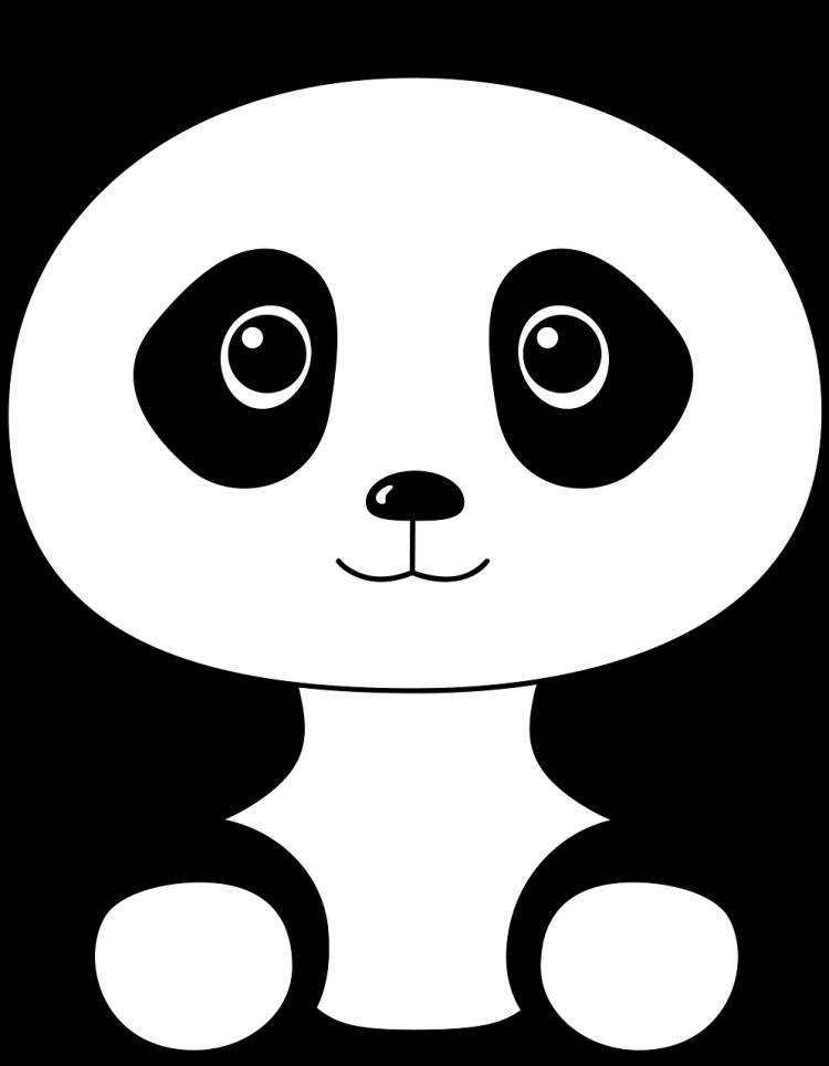 Рисунок панды легкий 