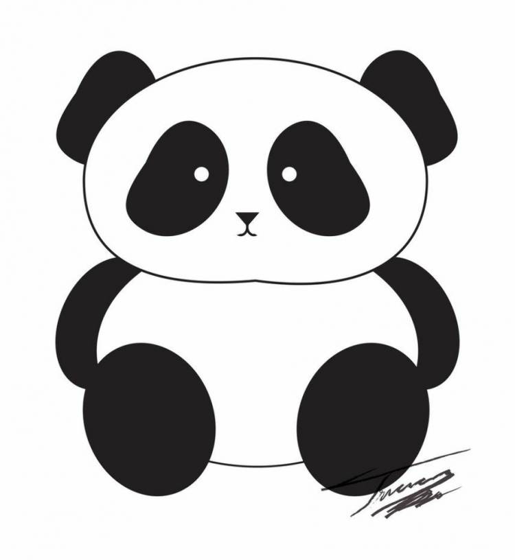 Панда рисунок карандашом для детей