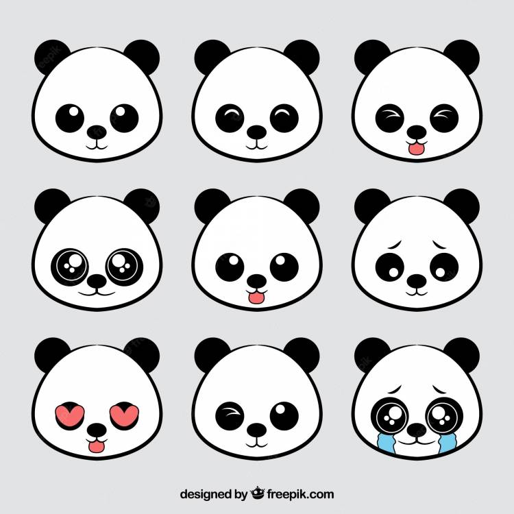 Милые панды рисунки для срисовки
