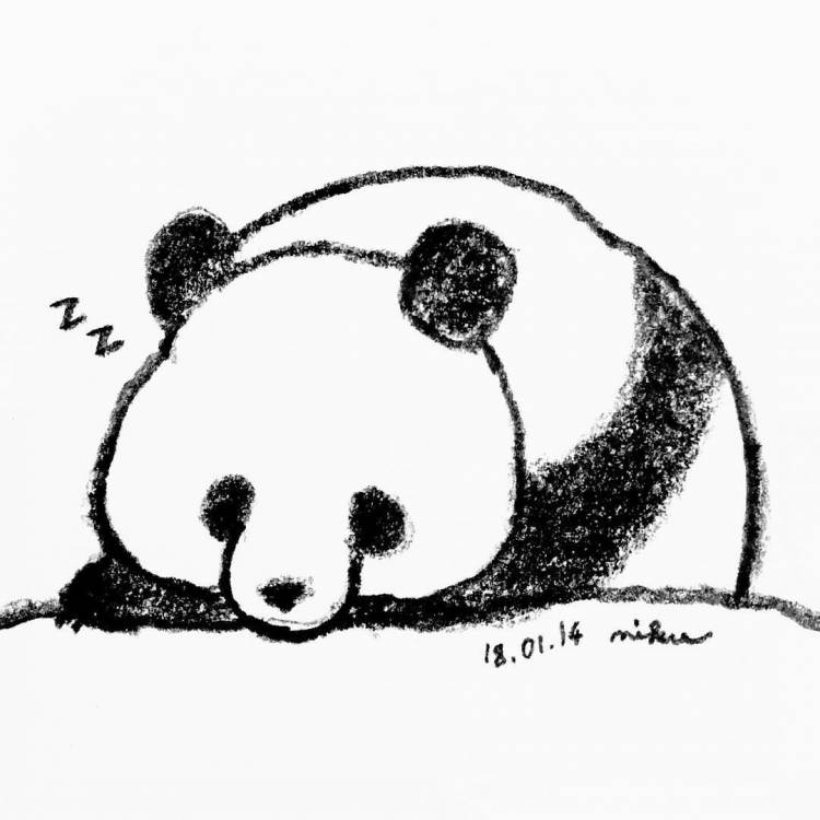 Панда рисунок поэтапно
