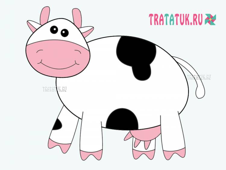 Как нарисовать корову? Поэтапно для детей