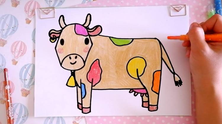 Как нарисовать корову поэтапно для детей