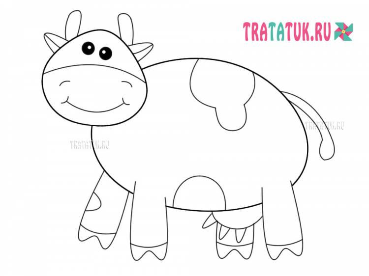 Как нарисовать корову? Поэтапно для детей