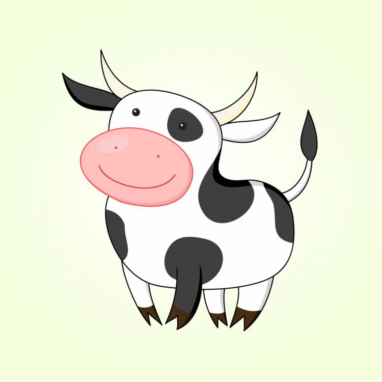 Корова рисунок милый