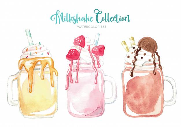 Картинки молочных коктейлей для срисовки и вдохновения