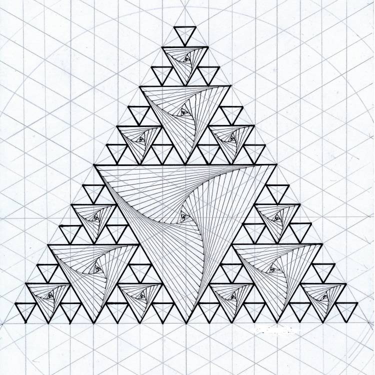 Рисунки из треугольников простые