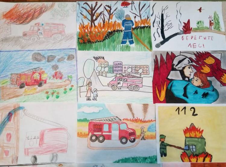Серовские огнеборцы провели конкурс детских рисунков