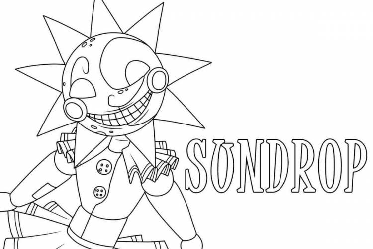 Картинки аниматроника солнце для срисовки 
