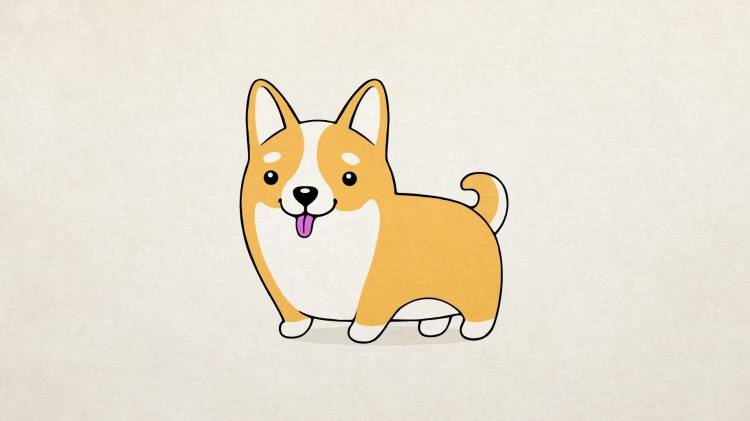 Собака рисунок простой для срисовки