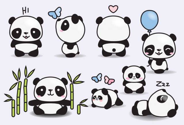 Рисунки для срисовки панда 