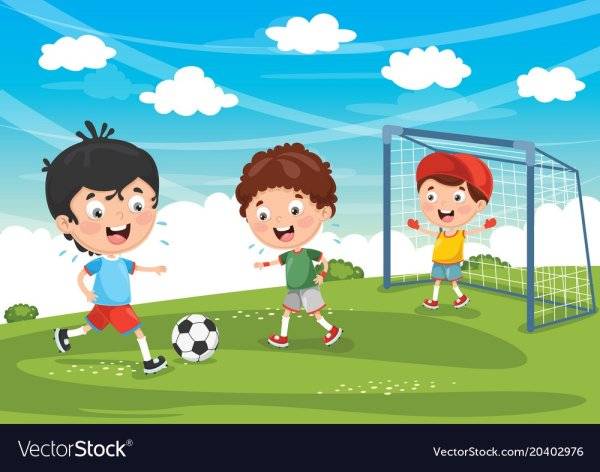Картинки дети играют в футбол летом 
