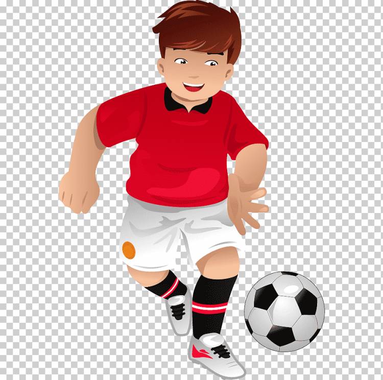 Футболист Рисунок, мультфильм футболист, мультипликационный персонаж, игра, ребенок png