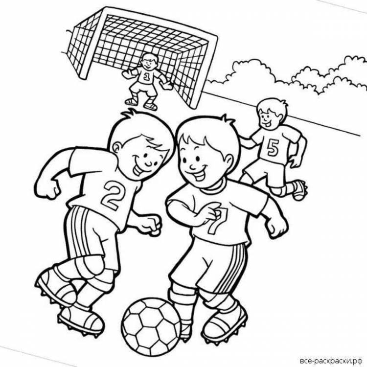 Раскраски Футбол для детей 