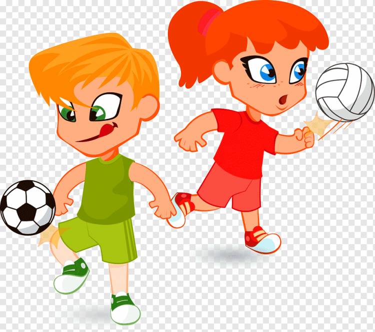 Детский мультфильм иллюстрации, дети играют в футбол теннис, ребенок, рука, спорт png