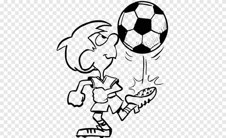 Книжка-раскраска Футболист Рисунок, футбол, белый, ребенок png