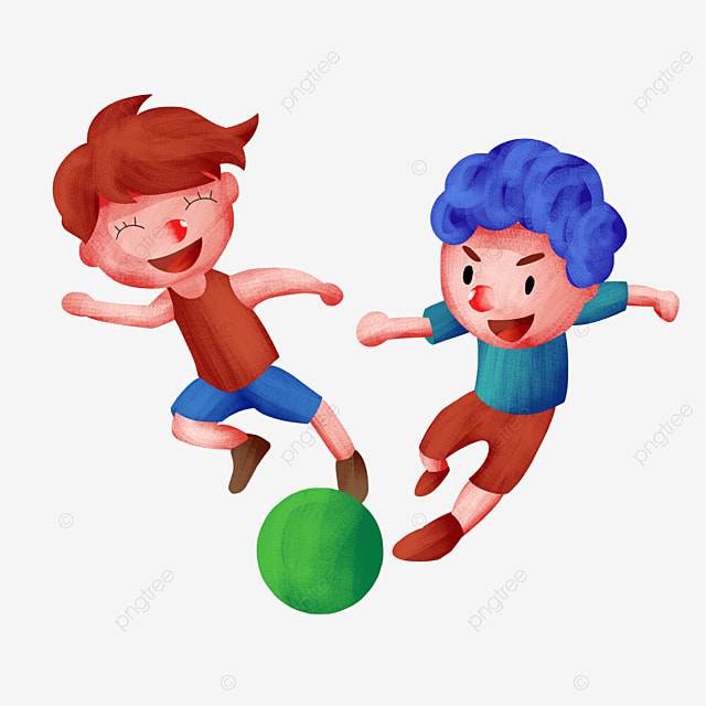 маленькие дети играют в футбол иллюстрации PNG , дети играют, Дети, играть в футбол PNG картинки и пнг PSD рисунок для бесплатной загрузки