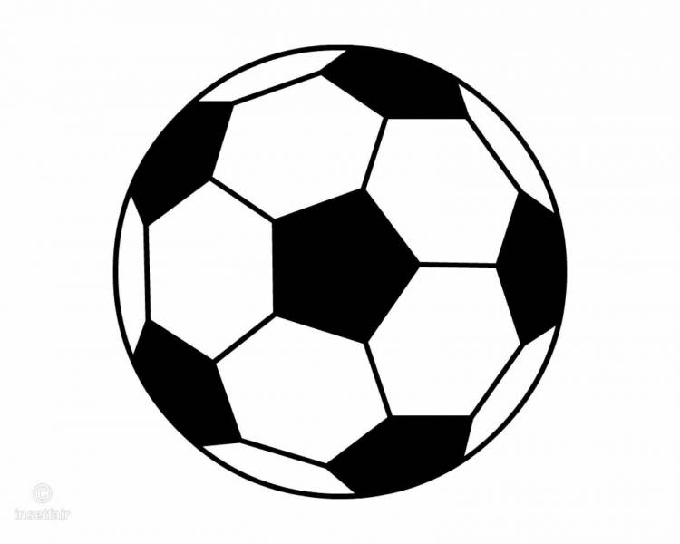 Футбольный мяч рисунок черно белый