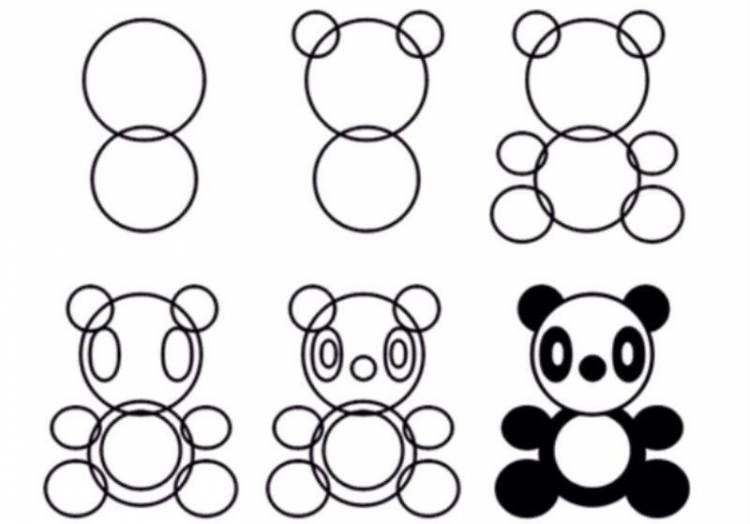 Рисунки циркулем из кругов для детей для начинающих 