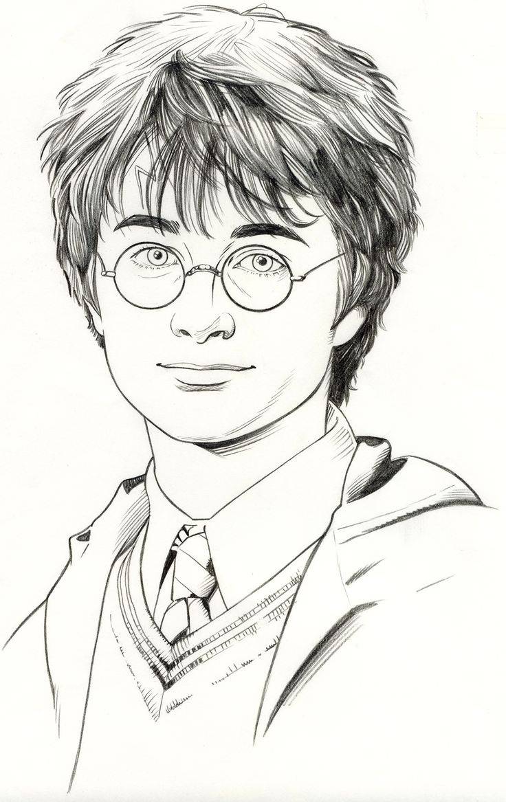 Картинки для срисовки Гарри Поттер аниме