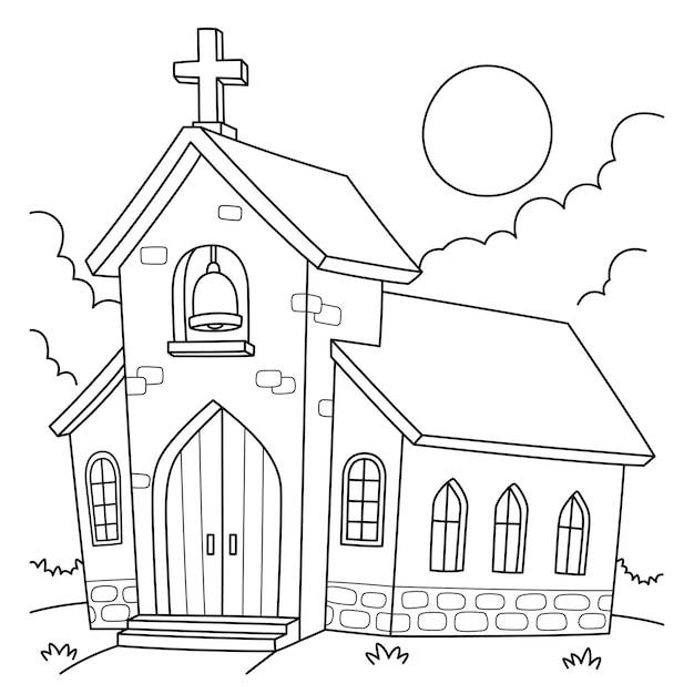 Христианская церковь раскраски для детей