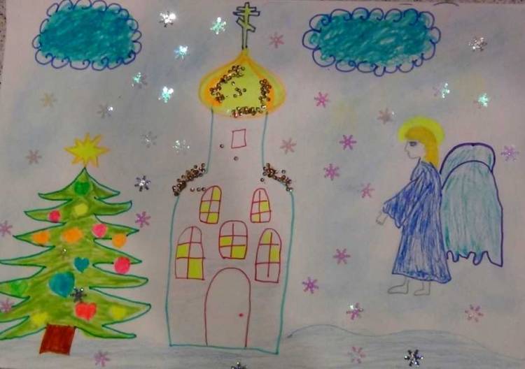 Рождественские рисунки детей
