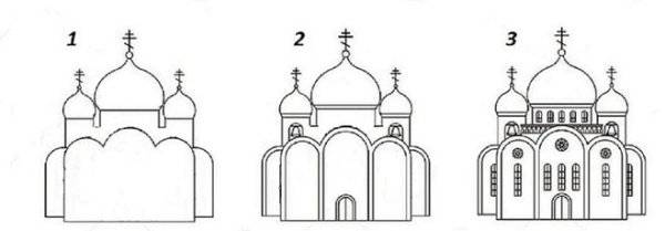 Как нарисовать храм 