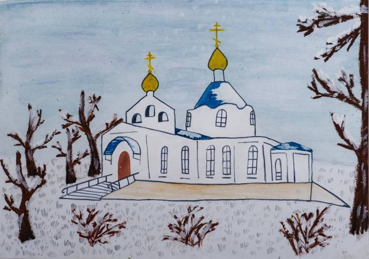 Рисунок церковь