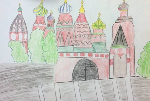 Работа на ежегодный конкурс детского рисунка Москва-для жизни, для детей! Градостроительная политика глазами маленьких москвичей