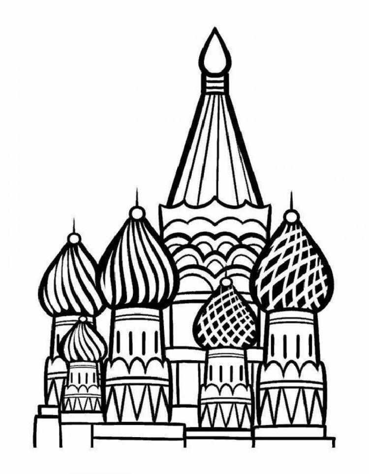 Раскраски Кремль москва 