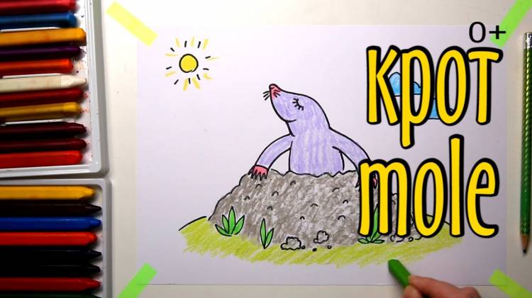 какнарисовать КРОТ Уроки Рисования Для Детей howtodraw mole drawforchildren