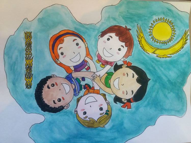 Проведен конкурс рисунков среди детей (внуков) нотариусов на тему «Дружба народов Казахстана»