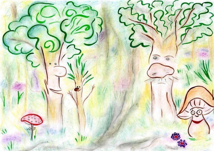 Сказочный лес в картинках для детей