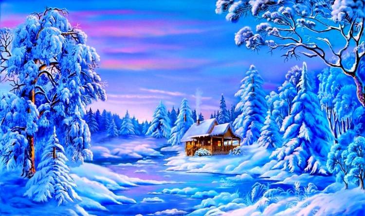 Сказочный зимний лес картинки для детей
