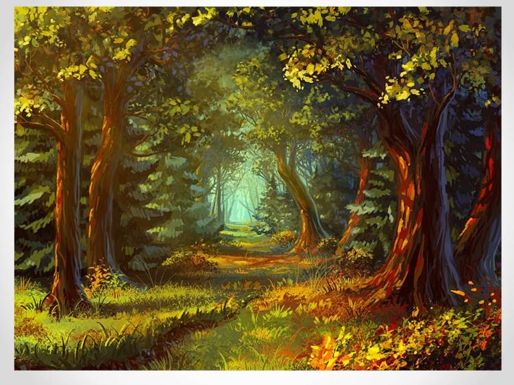 Рисунок сказочный лес