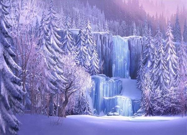 Картинки сказочный снежный лес 